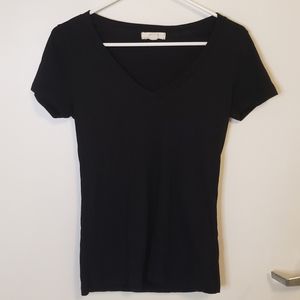 3 for $15 - Basic Black V-Neck Short Sleeve T Shirt